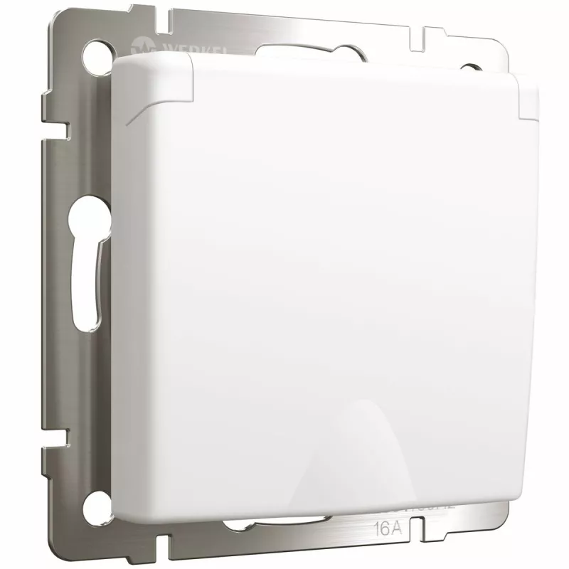 

Розетка с заземлением и шторками c крышкой Werkel 4690389184758 W1171261