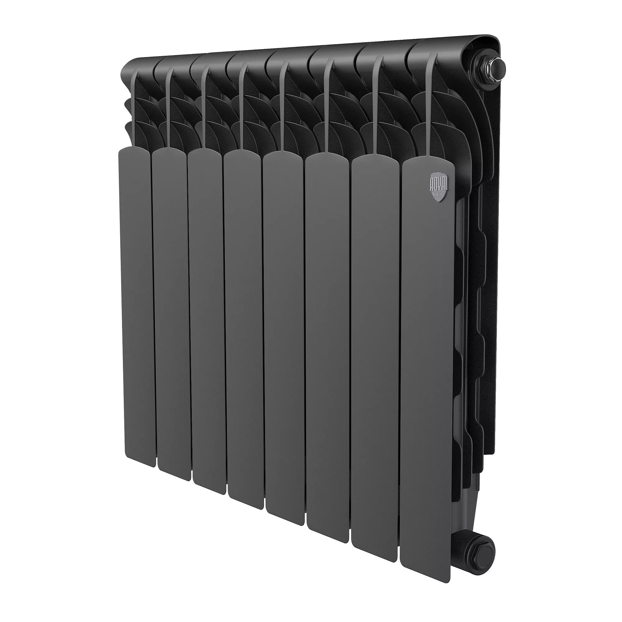 Радиатор биметаллический Royal Thermo Revolution B 500 Чёрный – 10 секц.
