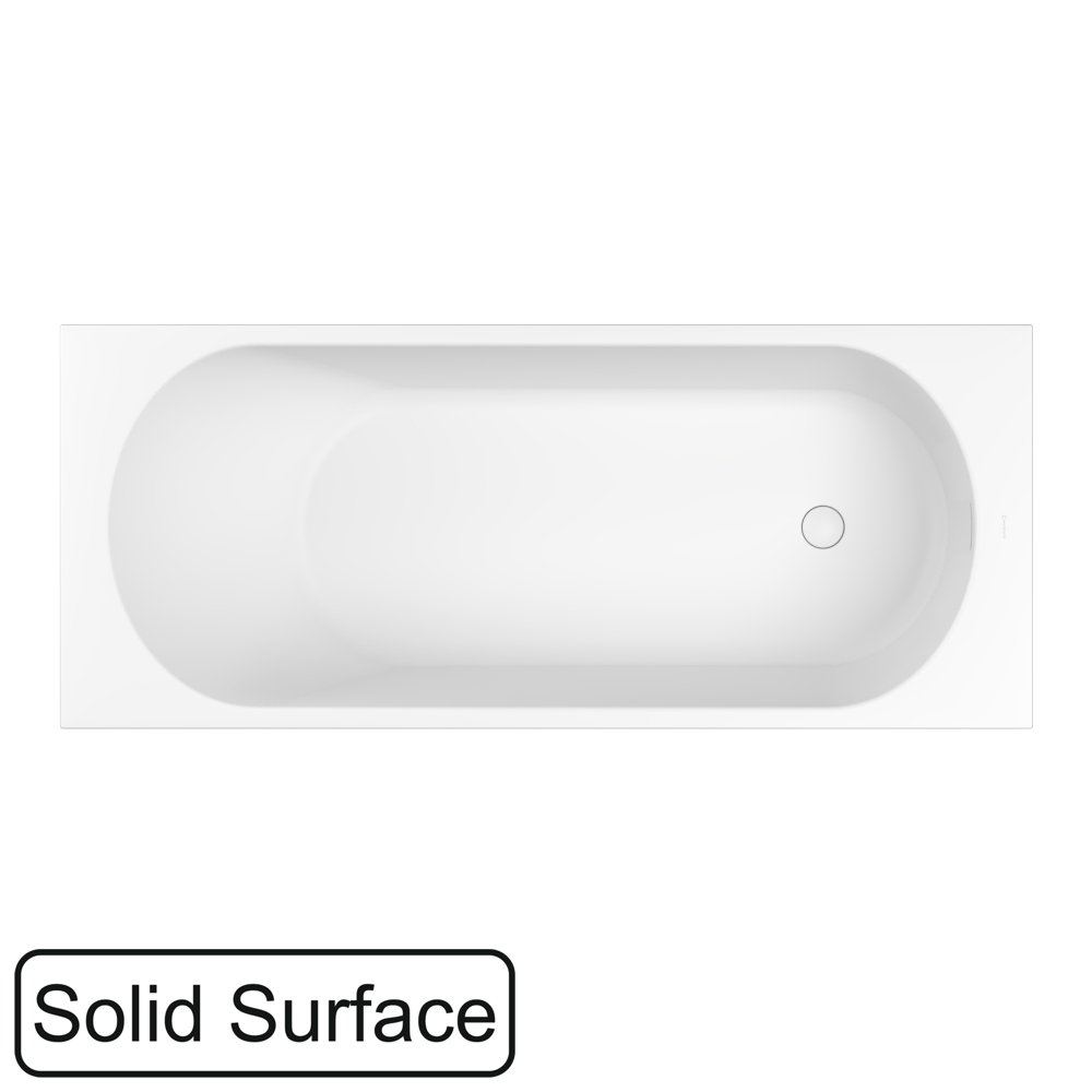 

Ванна из искусственного камня WHITECROSS Gin 170x70 см, пристенная, матовая белая, на ножках, со сливом-переливом, фурнитура белая