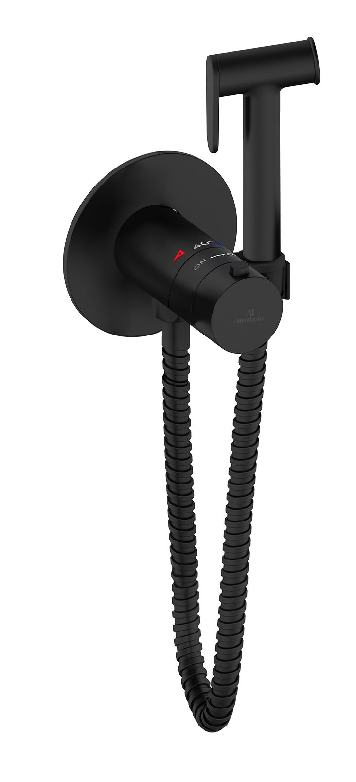 Гигиенический душ AltroBagno Oggetto AltroBagnoOggetto060402MB со смесителем С ВНУТРЕННЕЙ ЧАСТЬЮ матовый черный 21990₽