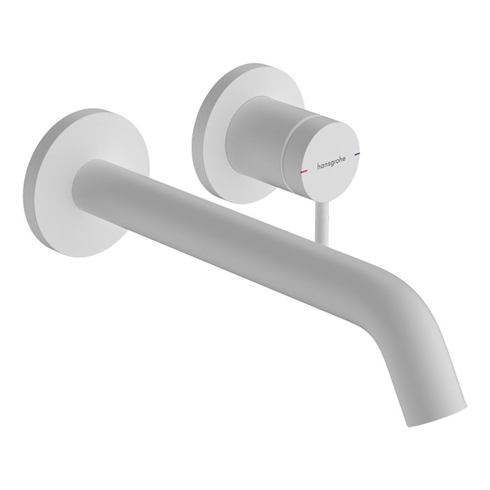 

HG Tecturis S Смеситель для раковины, однорычажный, настенный, с изливом 22,5 см, матовый белый