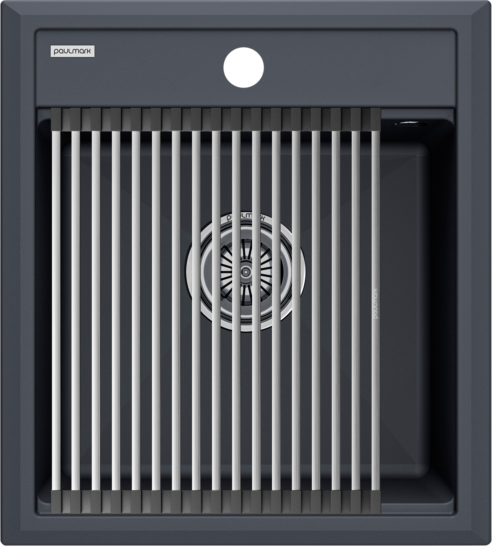 

Мойка кухонная Paulmark Stepia + Step PM114651-AN+R375-BS антрацит