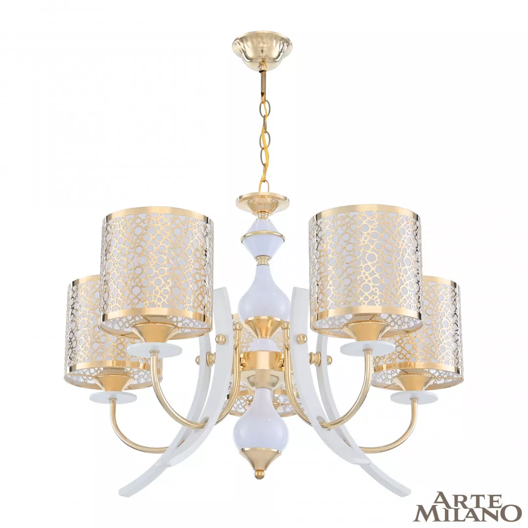 

Подвесная люстра Arte Milano Florentia-6067 306067/5 Wh/Gd