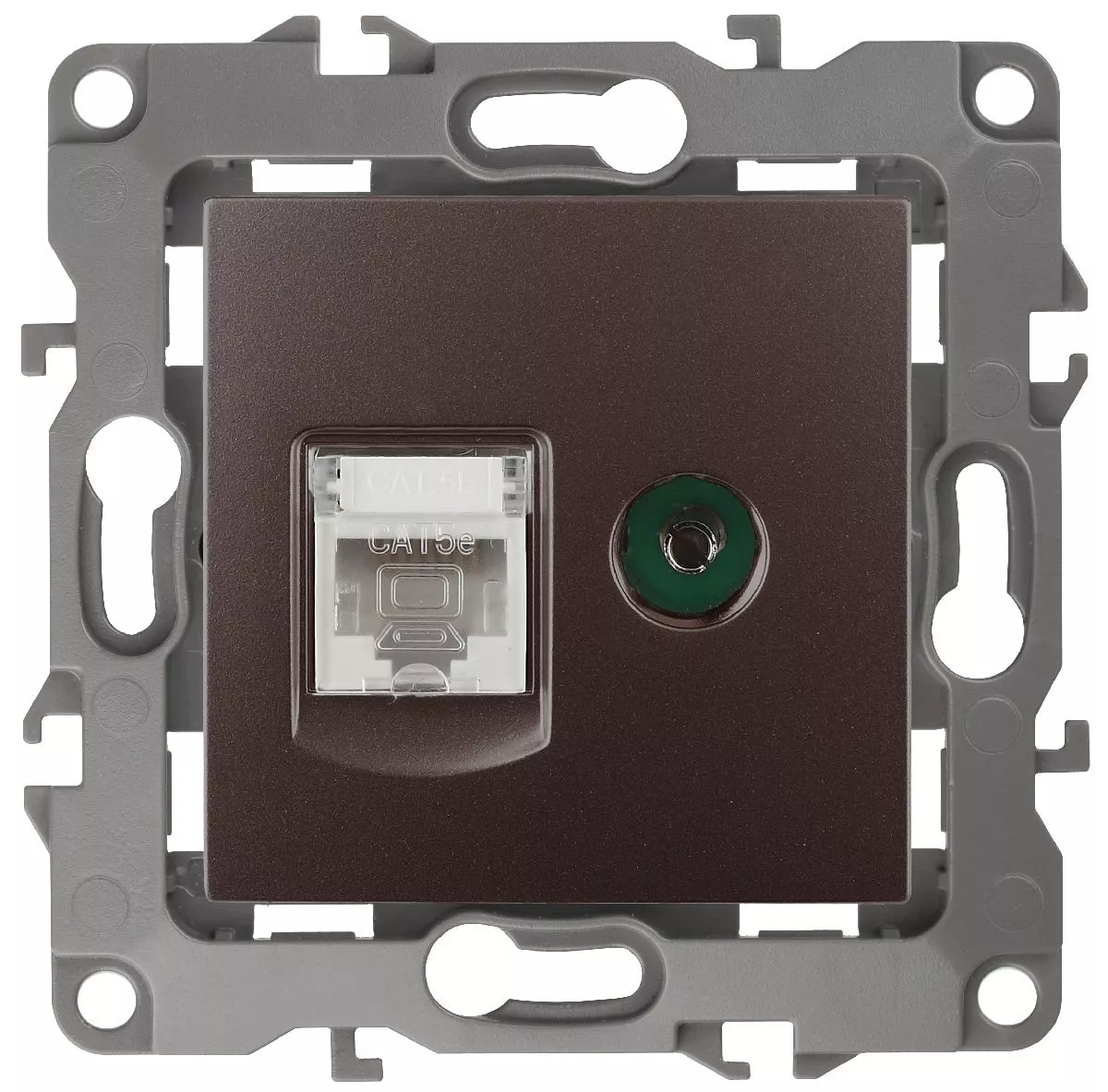 

Розетка комбинированная RJ45+TV Эра 12-3110-13 Б0027448