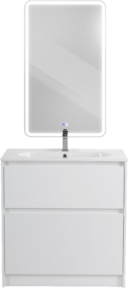 Мебель для ванной комнаты BelBagno Kraft 80 напольная, bianco opaco, раковина LOV-800-LVB