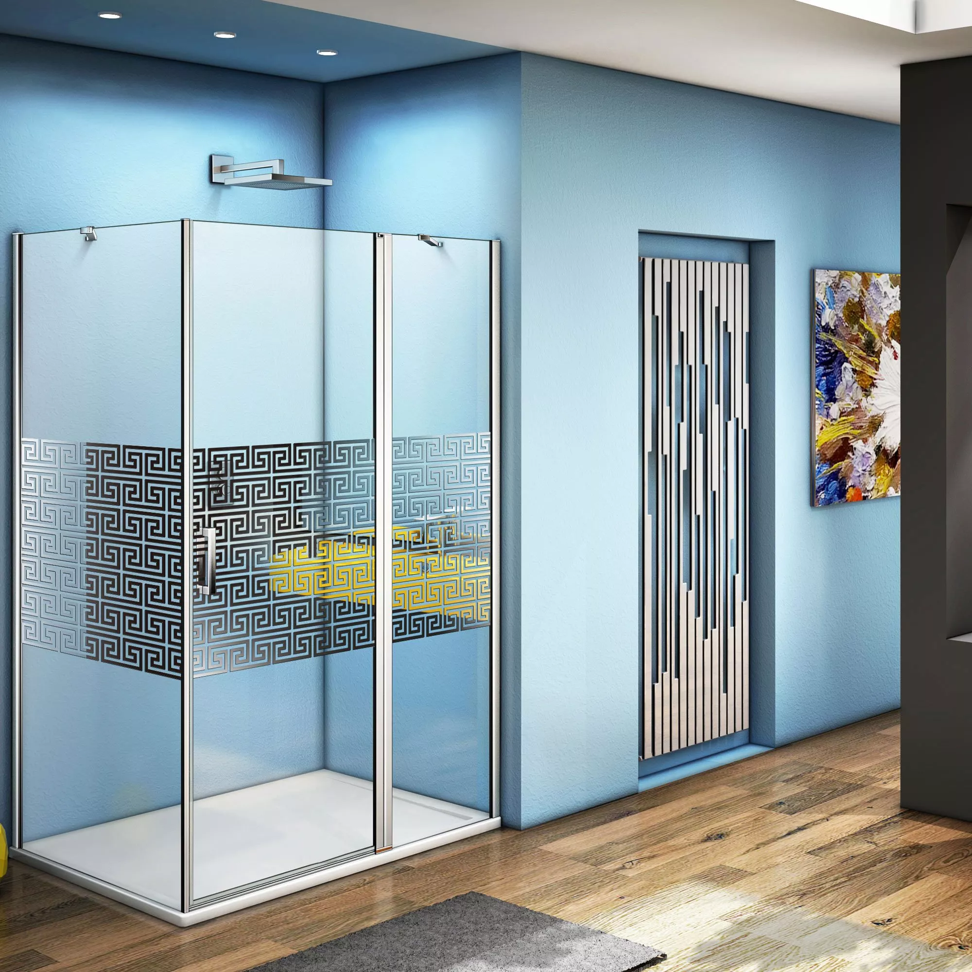 

Душевой уголок Good Door Fantasy WTW+SP-F-CH 110x90