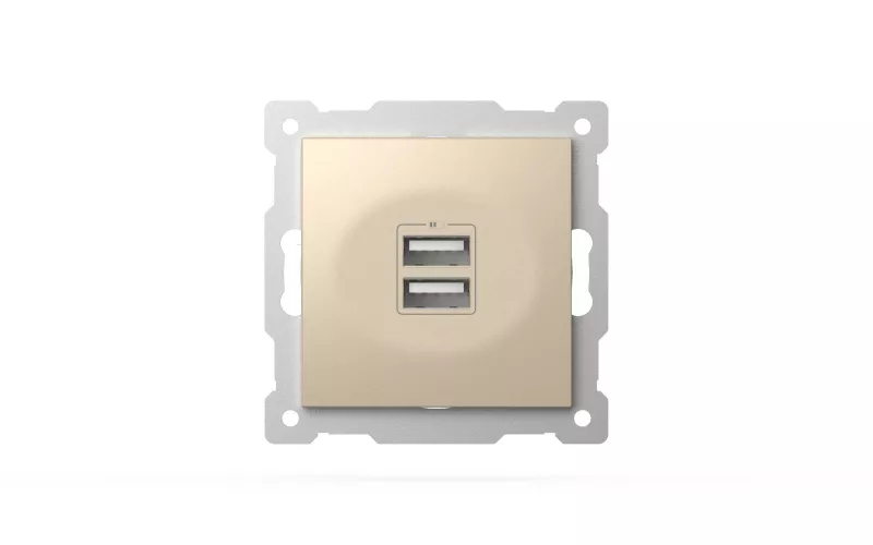 

Розетка USB 5V 2,1A 2-я ELBI Zena Vega 609-012500-143