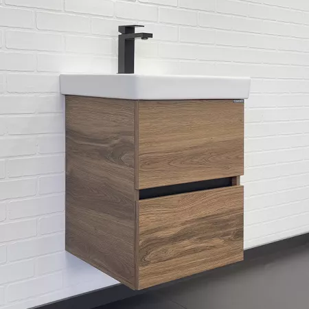 

Тумба с раковиной Comforty Дартфорт 45 дуб темно-коричневый