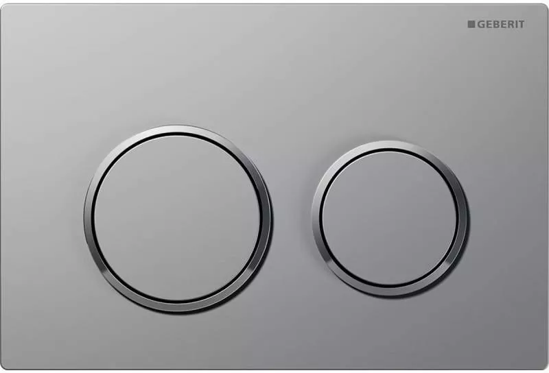 

Кнопка смыва Geberit Omega 20 лакированная, матовый хром