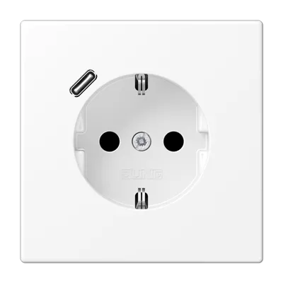 

Розетка 2K+З Jung LS1520-18CWWM