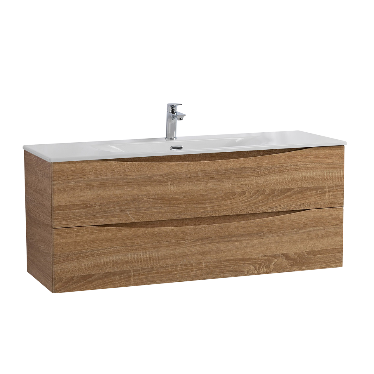 

Тумба с раковиной BelBagno Marino-cer-n 120 подвесная, rovere bianco