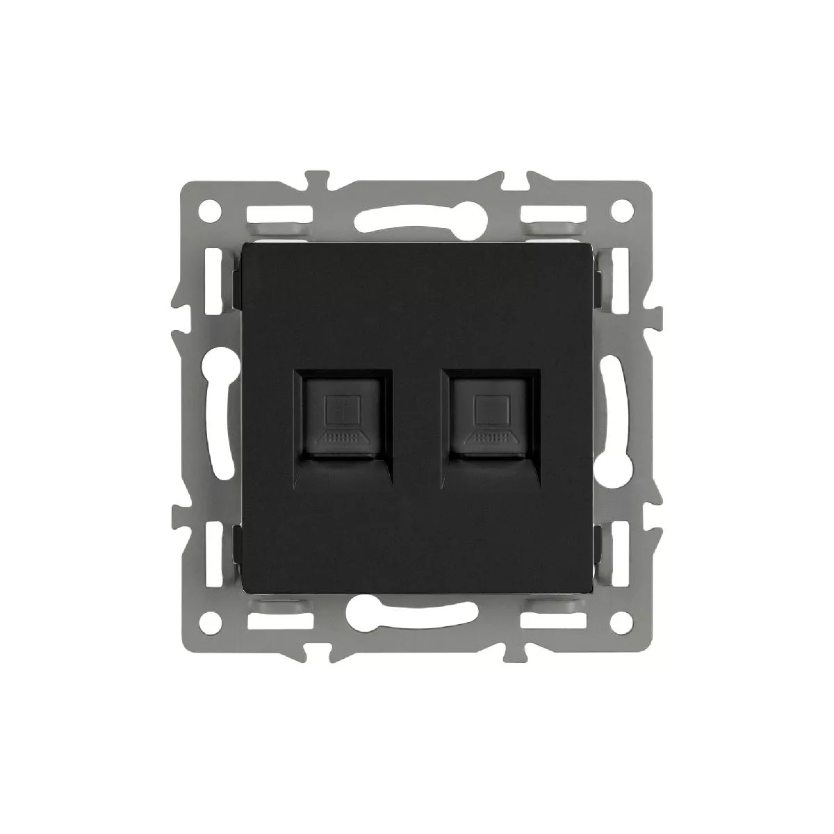 

Механизм компьютерной розетки двойной Arlight SCT-MPC2-PL-BK (RJ-45, CAT6) 045337