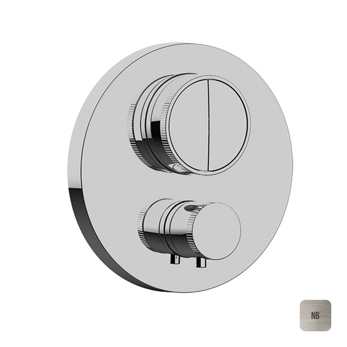 ALMAR Core Внешняя часть термостата на 2 потребRound система Push2 клавишилатуньпластик цвет никель браширов 123156₽