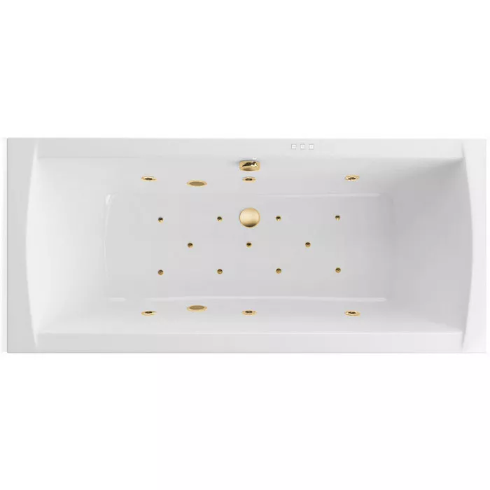 

Ванна акриловая Excellent Aquaria Lux Relax 180х80 с гидромассажем белый - золото
