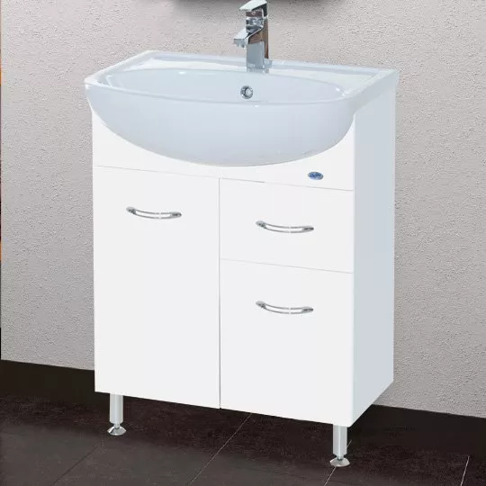 

Тумба с раковиной Bellezza Уют 60 1 ящик белая