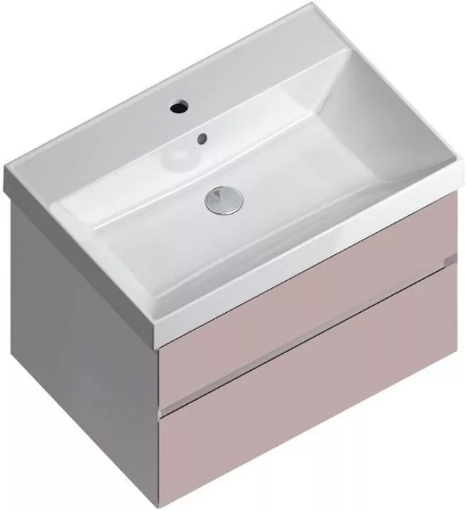 

Тумба под раковину Kerama Marazzi Cubo 70 подвесная мальва матовая