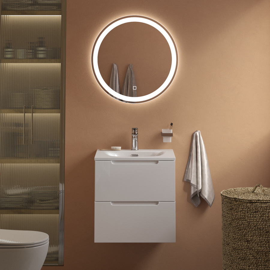 

Мебель для ванной комнаты BelBagno Etna 39 50 bianco lucido, раковина BB-8099-3-50