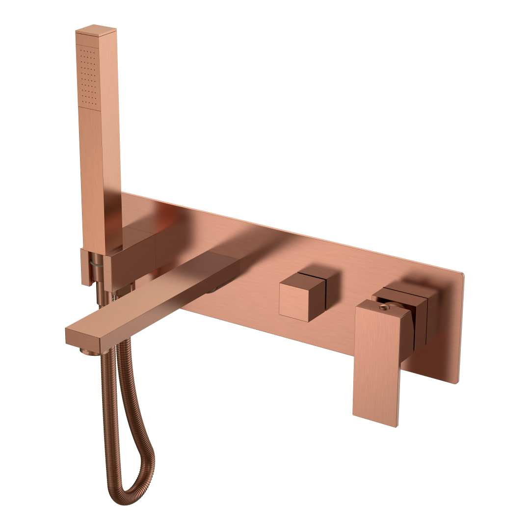 

Встраиваемый смеситель для душа и ванны Boheme Qubic 474-2-CB С ВНУТРЕННЕЙ ЧАСТЬЮ, copper brushed