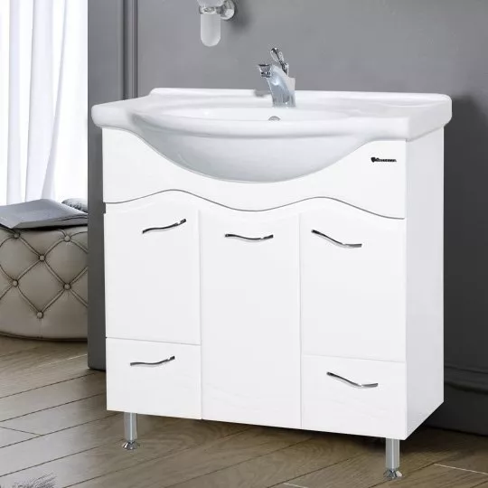 

Тумба с раковиной Bellezza Мари 75 белая, Белый