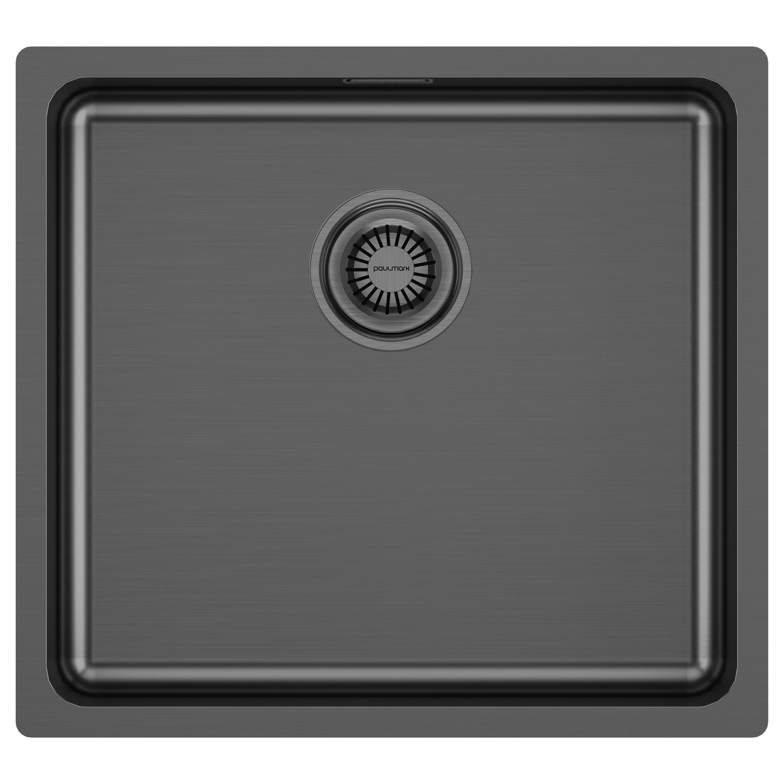 

Мойка кухонная Paulmark PM304844-GM вороненая сталь