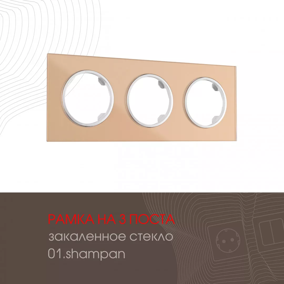 

Рамка трехместная Arte Milano 502.01-3.shampan