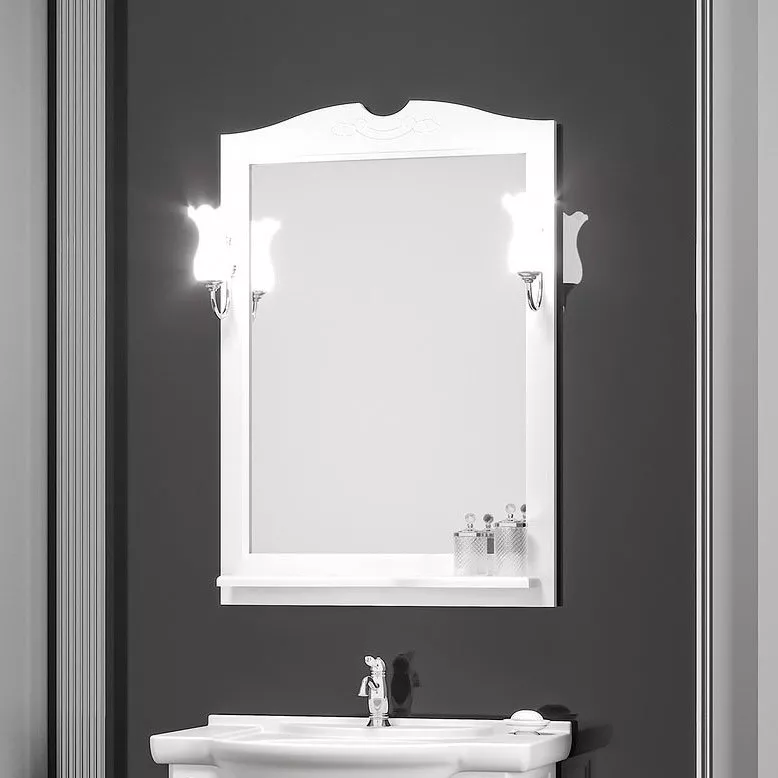 

Зеркало Opadiris Тибет 70 белое матовое, Белый