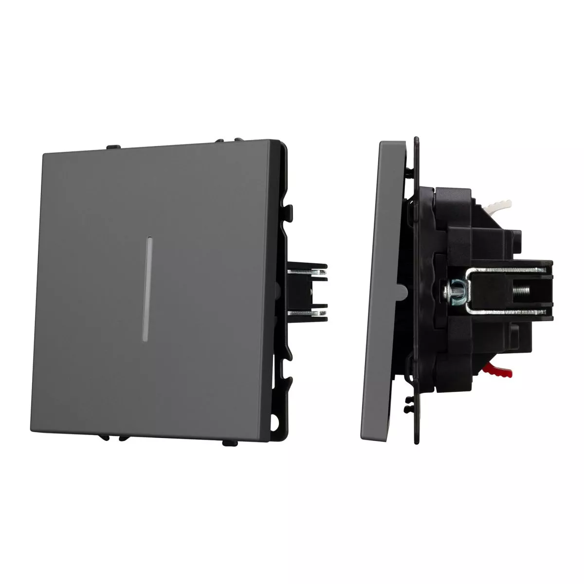 Выключатель проходной 1 кл подсветка софт-тач серый базальт Arlight SWT-MKP1-SFPL-L-GR (250V, 10A) 054263(1)