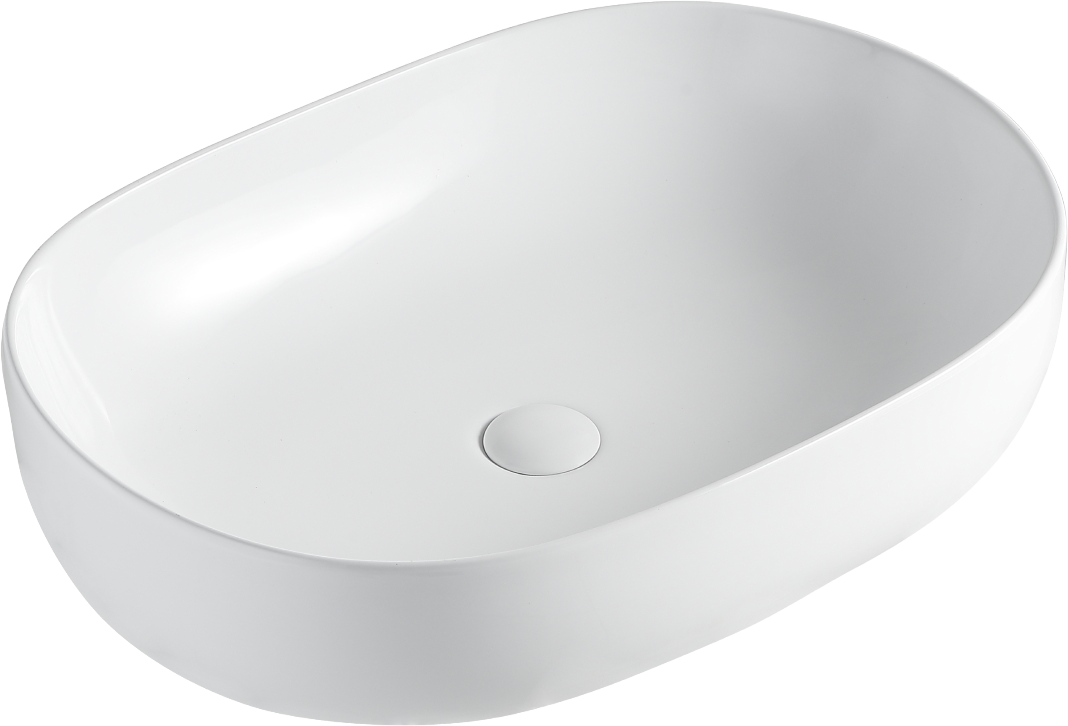 

Накладная раковина Orange B04 B04-600W 60 глянцевая белая, овальная