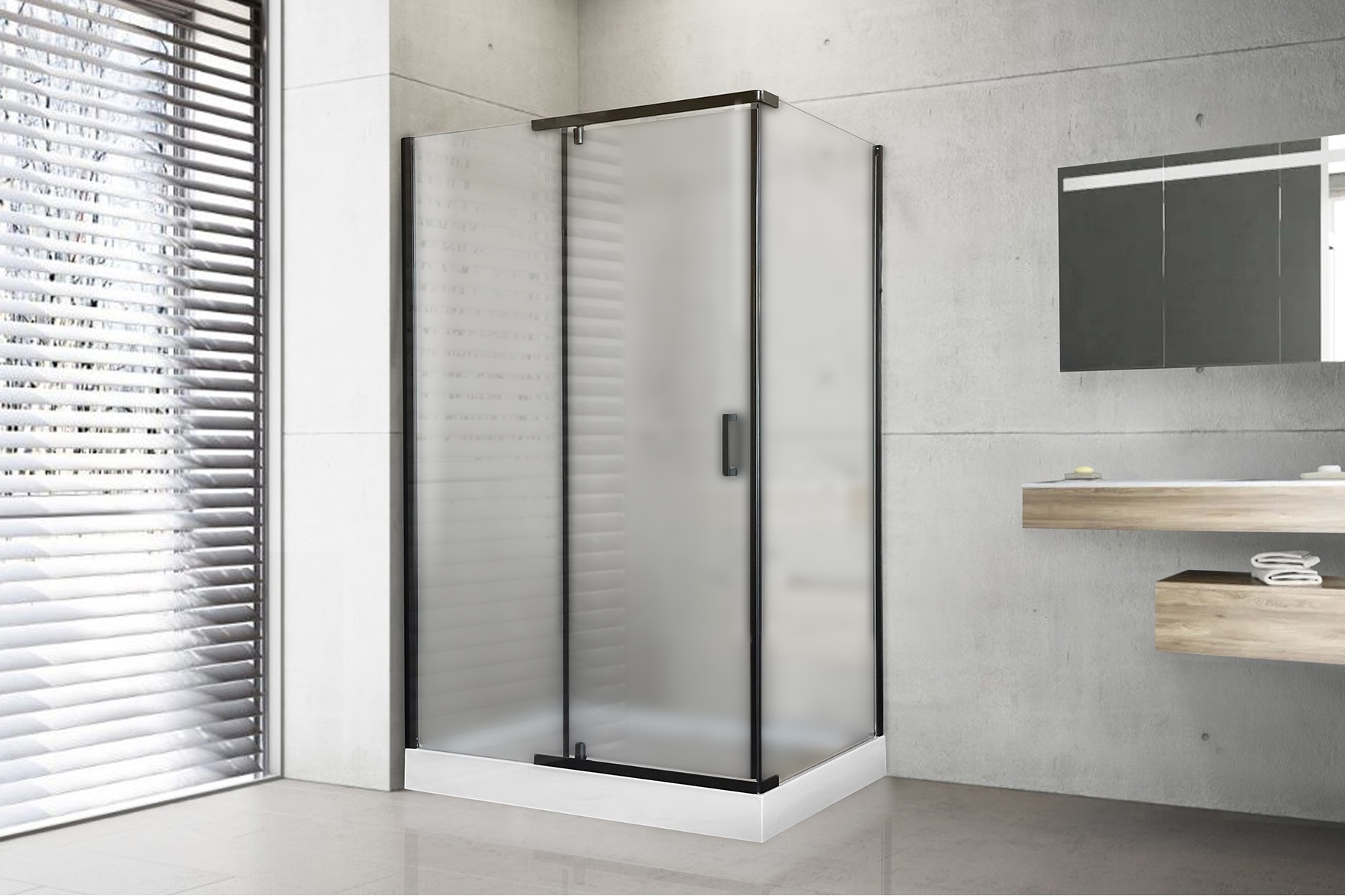 

Душевой уголок RB HPV-C-BL 120х80х213 (матовое) L