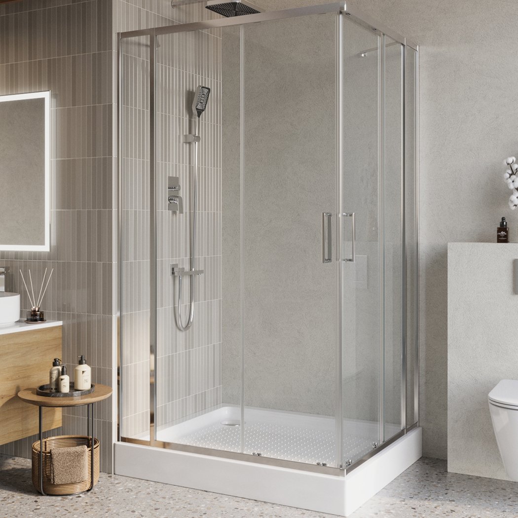 

Душевой уголок BelBagno Luce AH-22-115/110-C-Cr профиль хром, стекло прозрачное