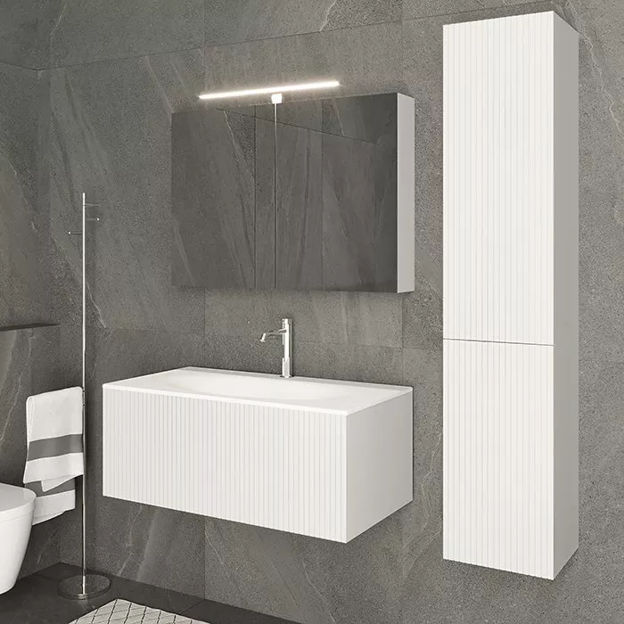

TW Shape комплект мебели, база с раковиной Kerasan 547001*1, 102х52см, с 1-м выдвиж. ящиком с механизмом push to open, цвет: белый матовый RAL9003