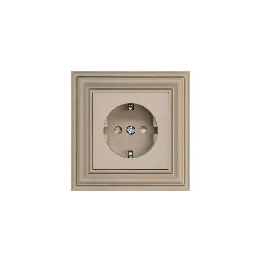 

Розетка 2P+E Liregus Retro кремовый омбре 29-124