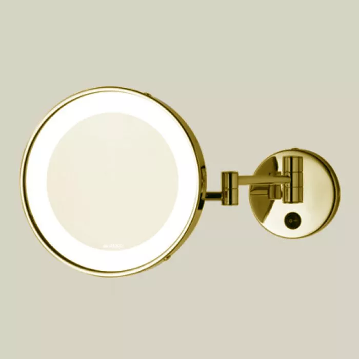 

Bertocci Зеркало косметические Косметическое настенное круглое зеркало с LED-подсветкой,выключ, 3-х кратное увеличение, цвет Oro