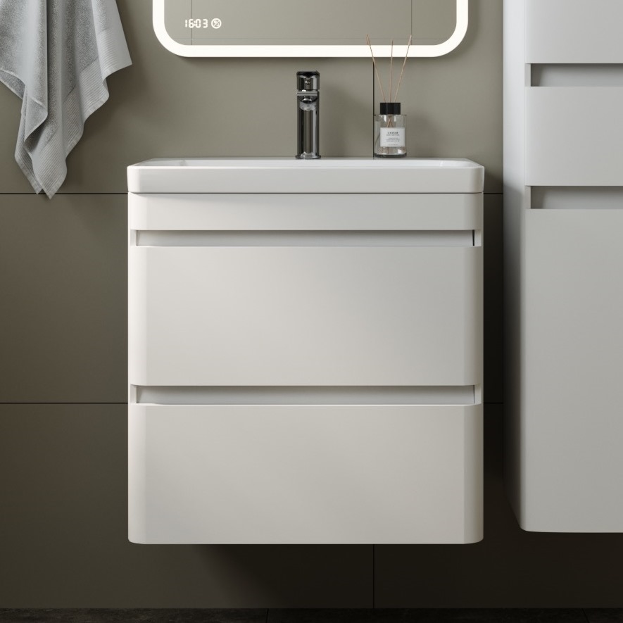 

Тумба с раковиной Style Line Атлантика 60 Люкс Plus, подвесная, антискрейч