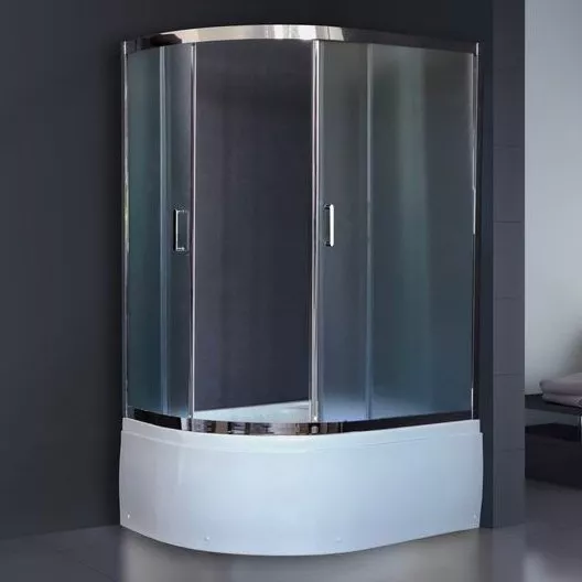 

Душевой уголок Royal Bath ВК 120х80 R с поддоном профиль хром стекло матовое