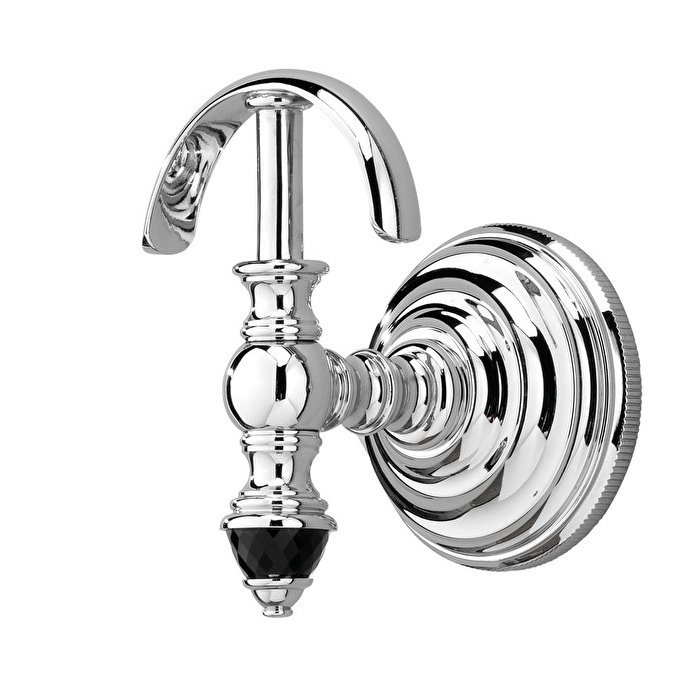 

Devon Black Diamond Крючок вешалка, декоративные элементы черного цвета ,цвет крючка хром