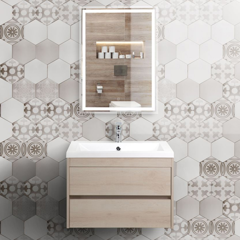 

Мебель для ванной комнаты Art&Max Семья (Family) 60, подвесная, Pino Bianco