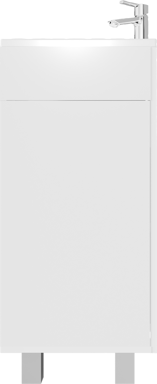 

Тумба с раковиной 1MarKa Laura 40Н R, напольная, белый глянец