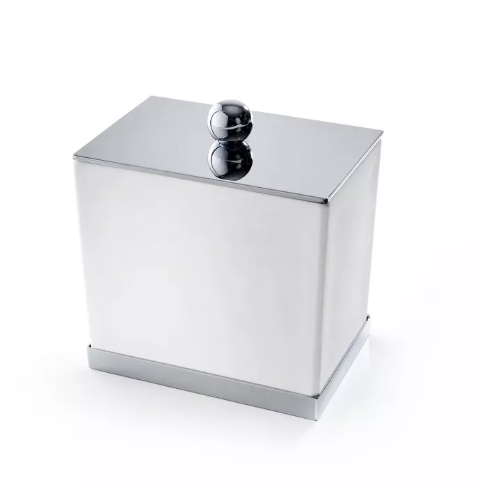 

3SC Mood Deluxe White Баночка универсальная, 10х10х7 см, с крышкой, настольная, цвет: белый матовый/хром (ПО ЗАПРОСУ)