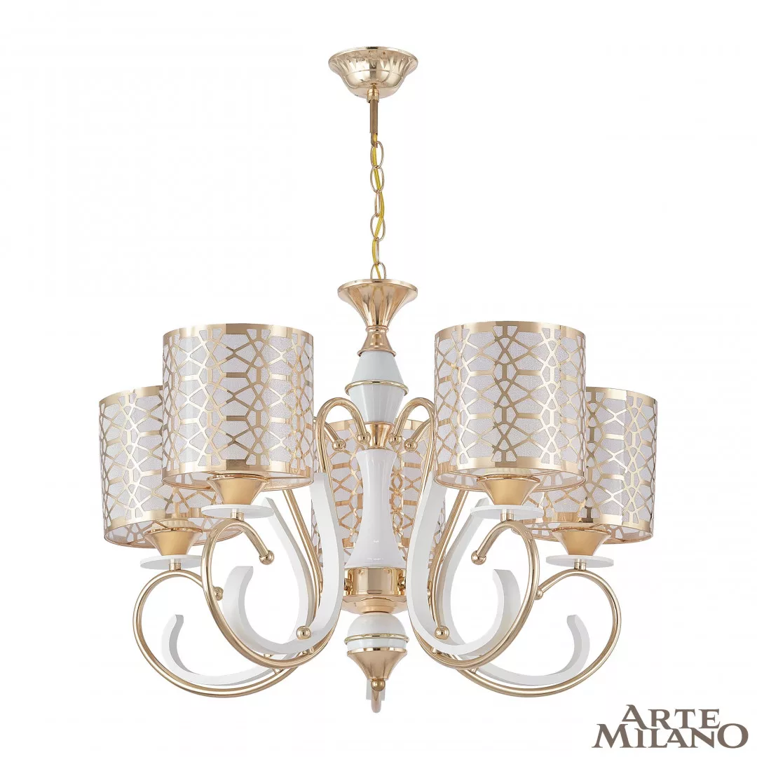 

Подвесная люстра Arte Milano Florentia-1237 301237/5 Wh/Gd