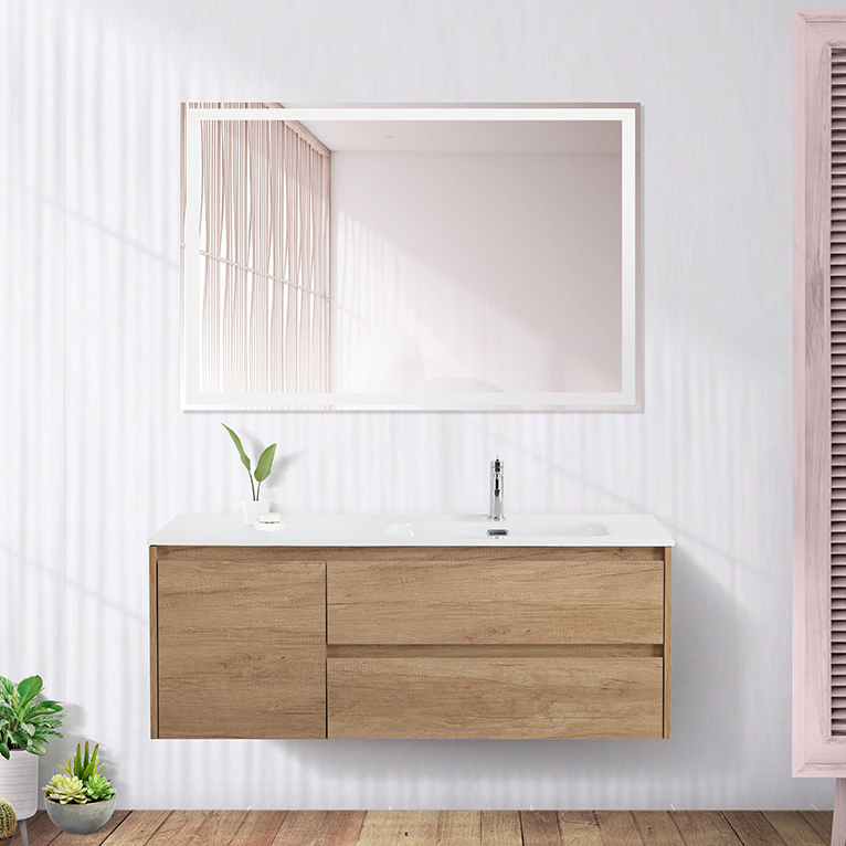 

Мебель для ванной комнаты BelBagno Kraft 120 R, 2 ящика, дверца, rovere nebrasca nature