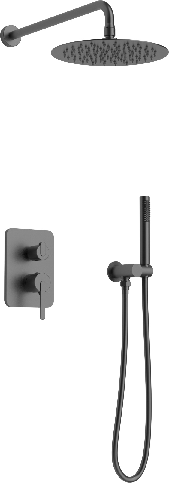 Душевой комплект AltroBagno Unione AltroBagnoUnione040108GM С ВНУТРЕННЕЙ ЧАСТЬЮ оружейная сталь 54620₽