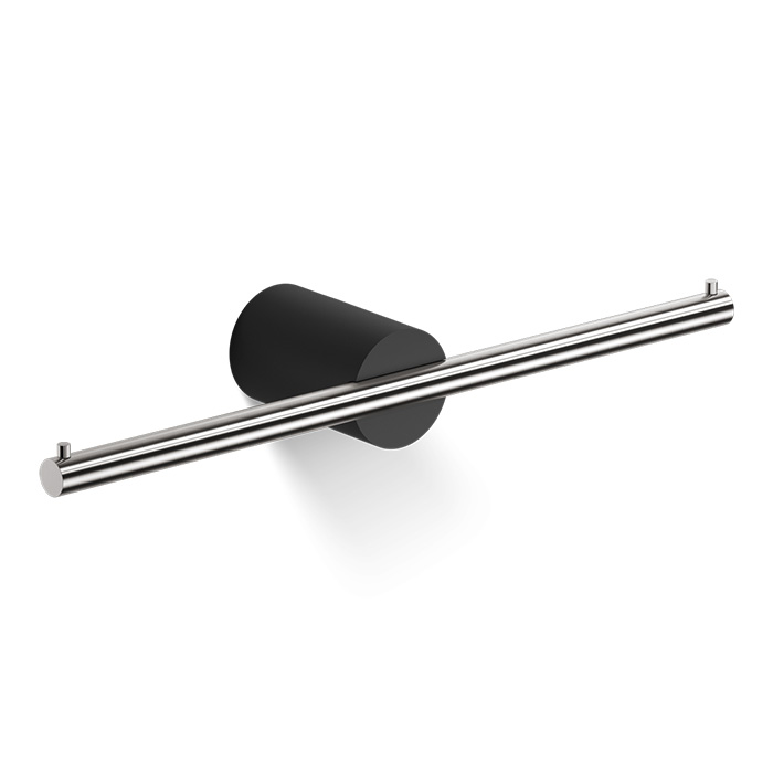 

DECOR WALTHER (STONE TPH2) Держатель туалетной бумаги двойной 44 X 28 X 7 см, без крышки, композит черный/сталь матовая