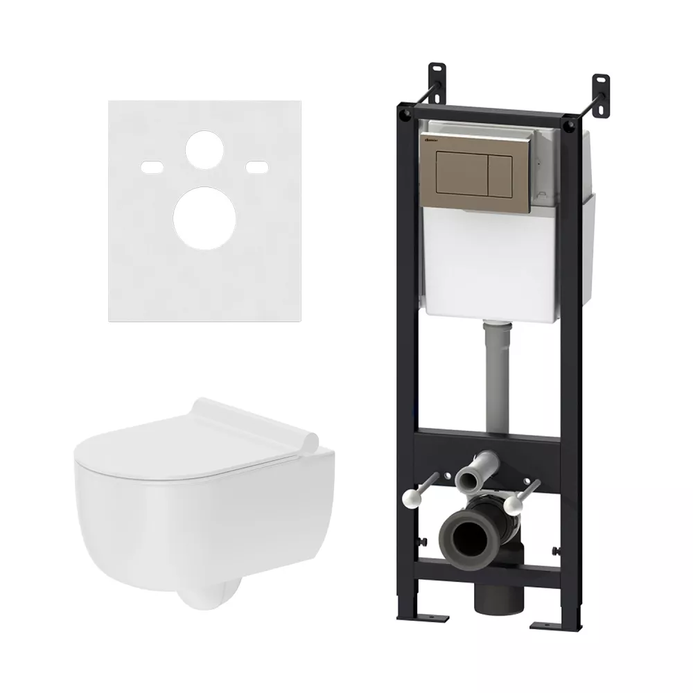 

DX36.IS10151.1701 Инсталляция с клав глянц хром с подв унит Scandinavian Pure безободк с сид м/лифт