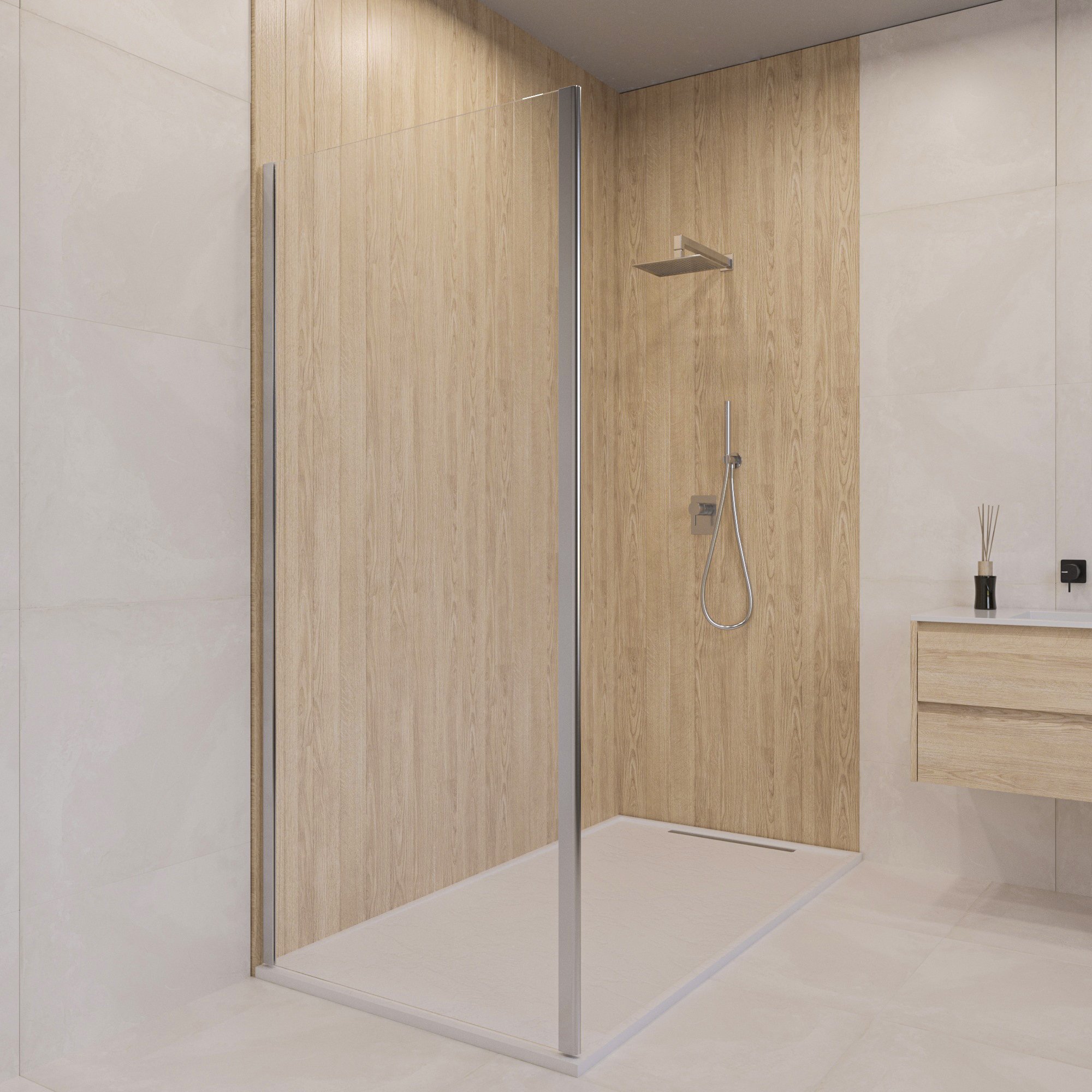 

Душевая стенка RGW 90х190 352205509-11 хром, стекло прозрачное