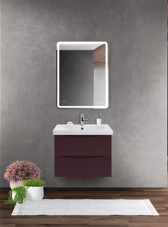 

Комплект мебели BelBagno Marino-Cer 70 бордовый