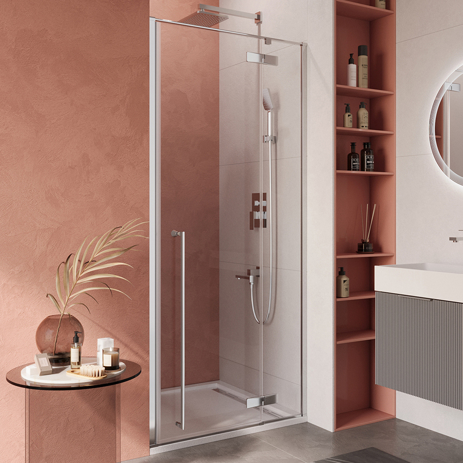 

Душевая дверь в нишу Cezares Liner B-12 R 100 см, профиль хром, стекло прозрачное