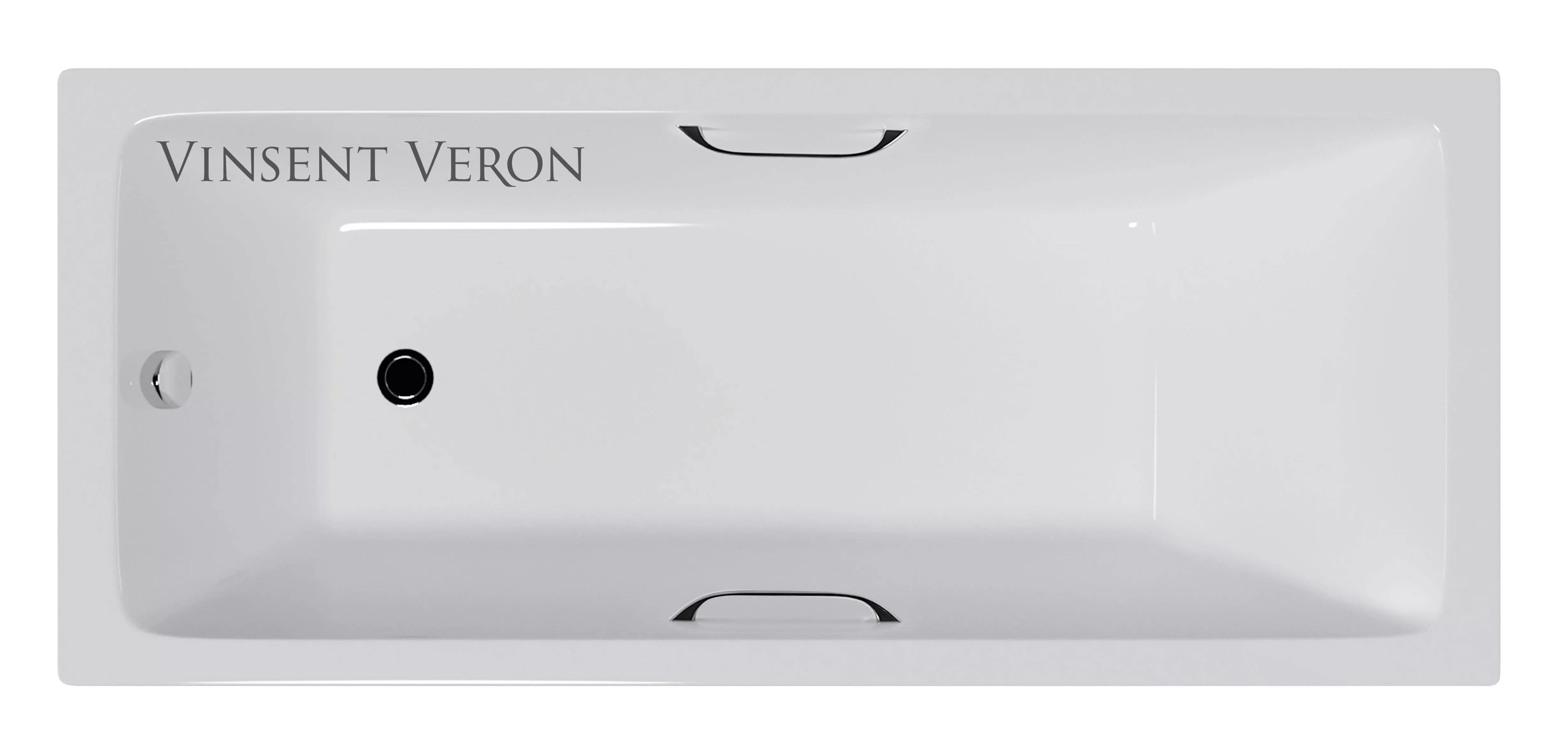 

Ванна чугунная Vinsent Veron Square 170x75 с ручками белый