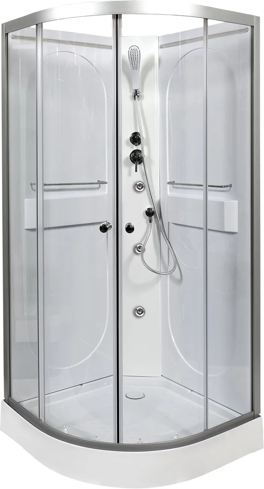 

Душевая кабина L 90х90 с гидромассажем, без крыши (L609NGM)