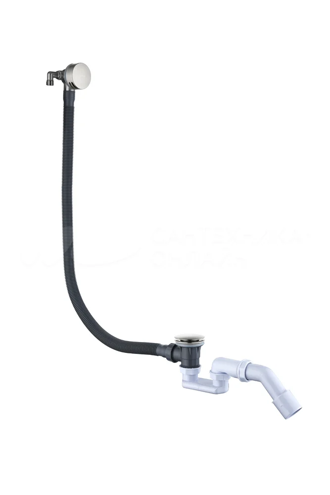 

Слив-перелив для ванны Boheme 631-NB 50 мм, клик-клак, nickel brush, с наполнением